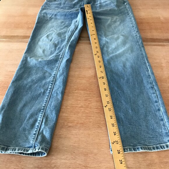 Hudson Icy Blue Jeans Women 10 Blue Mid Rise Flap Pocket Medium Wash Stretch - Picture 7 of 15